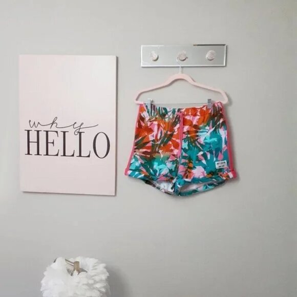 NWT Juicy Couture palm print cotton French Terry crop top & shorts bundle set - Picture 9 of 12